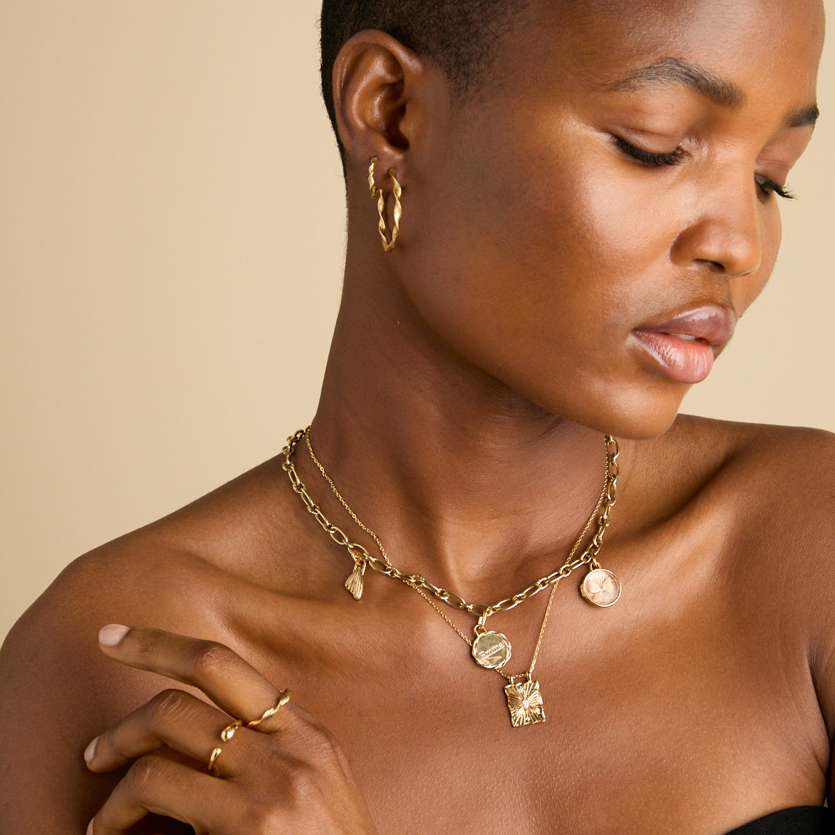 Wing Clip Charm in Gold