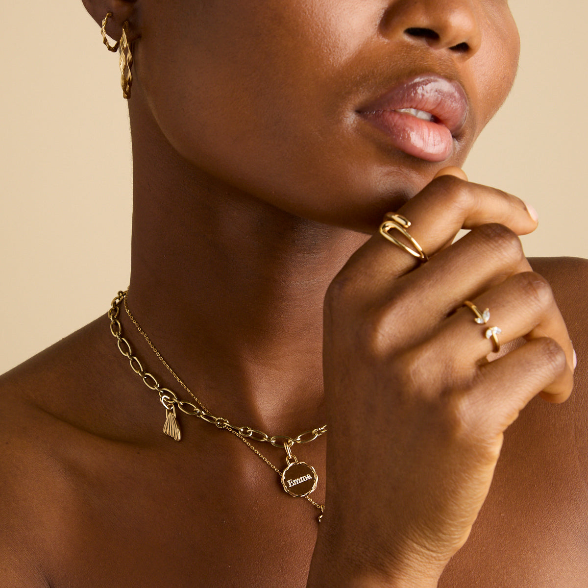 Wing Clip Charm in Gold