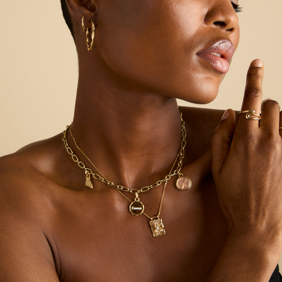 Wing Clip Charm in Gold