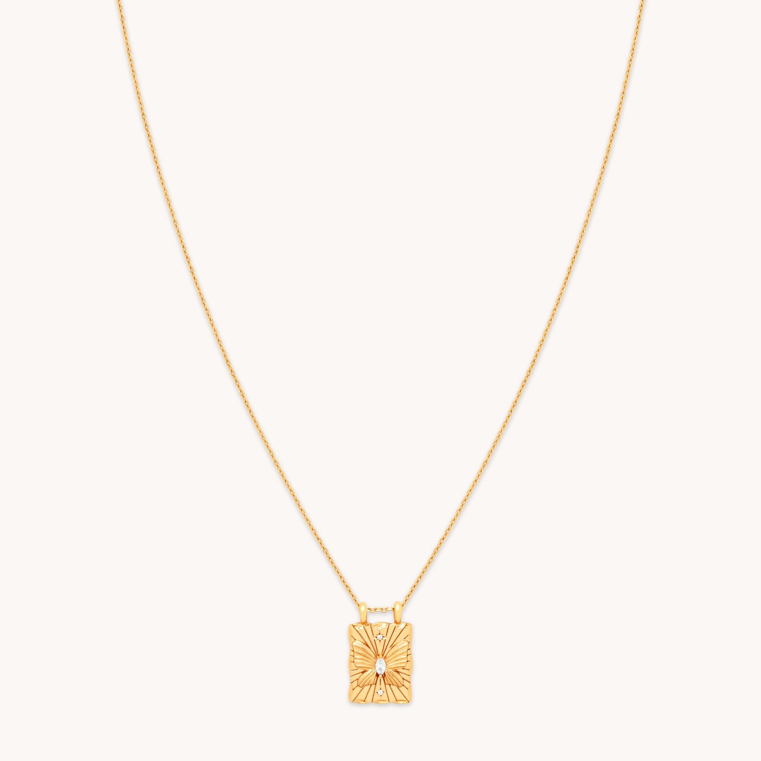 Butterfly Pendant Necklace in Gold