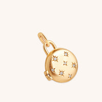 Cosmic Locket Clip Charm in Gold