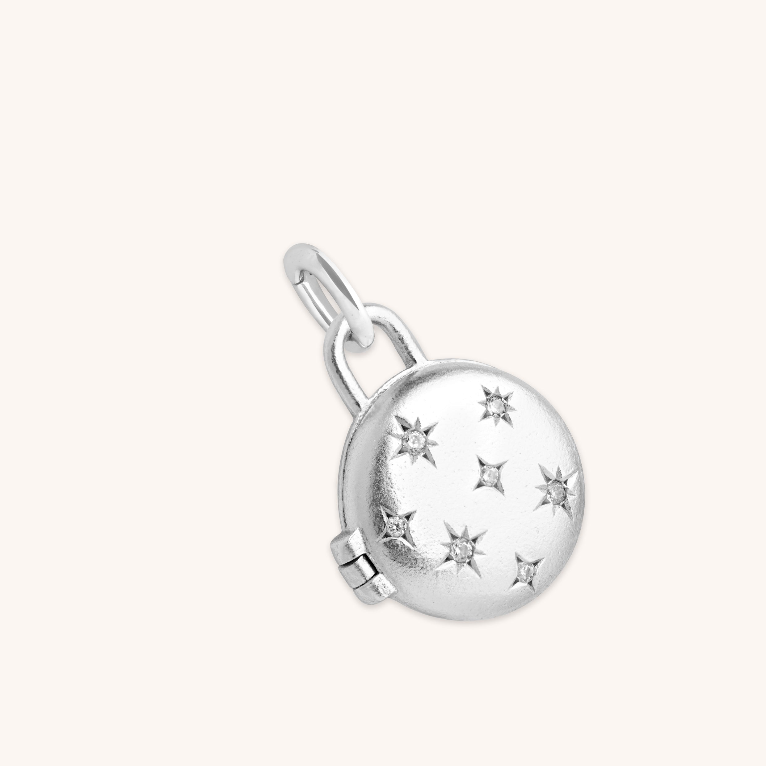 Cosmic Locket Clip Charm in Silver