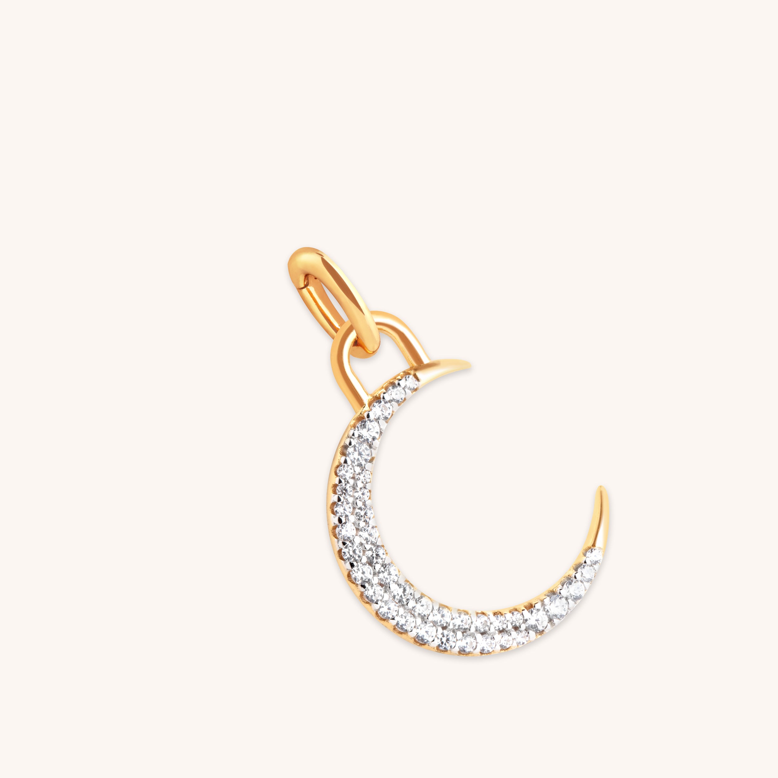 Moon Clip Charm in Gold