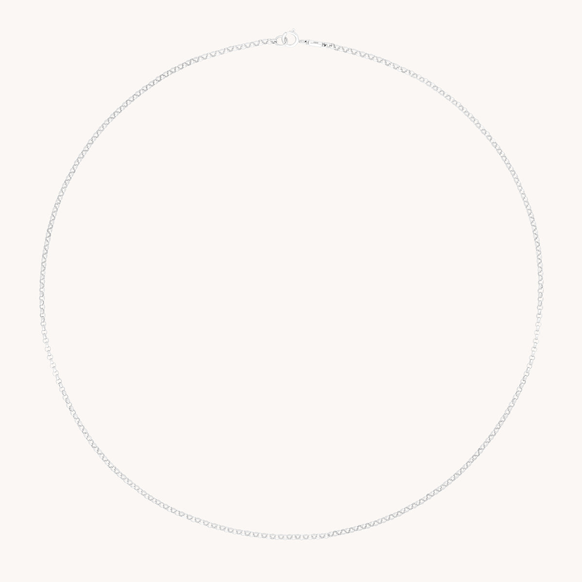 Chelsea Chain Necklace in Solid White Gold