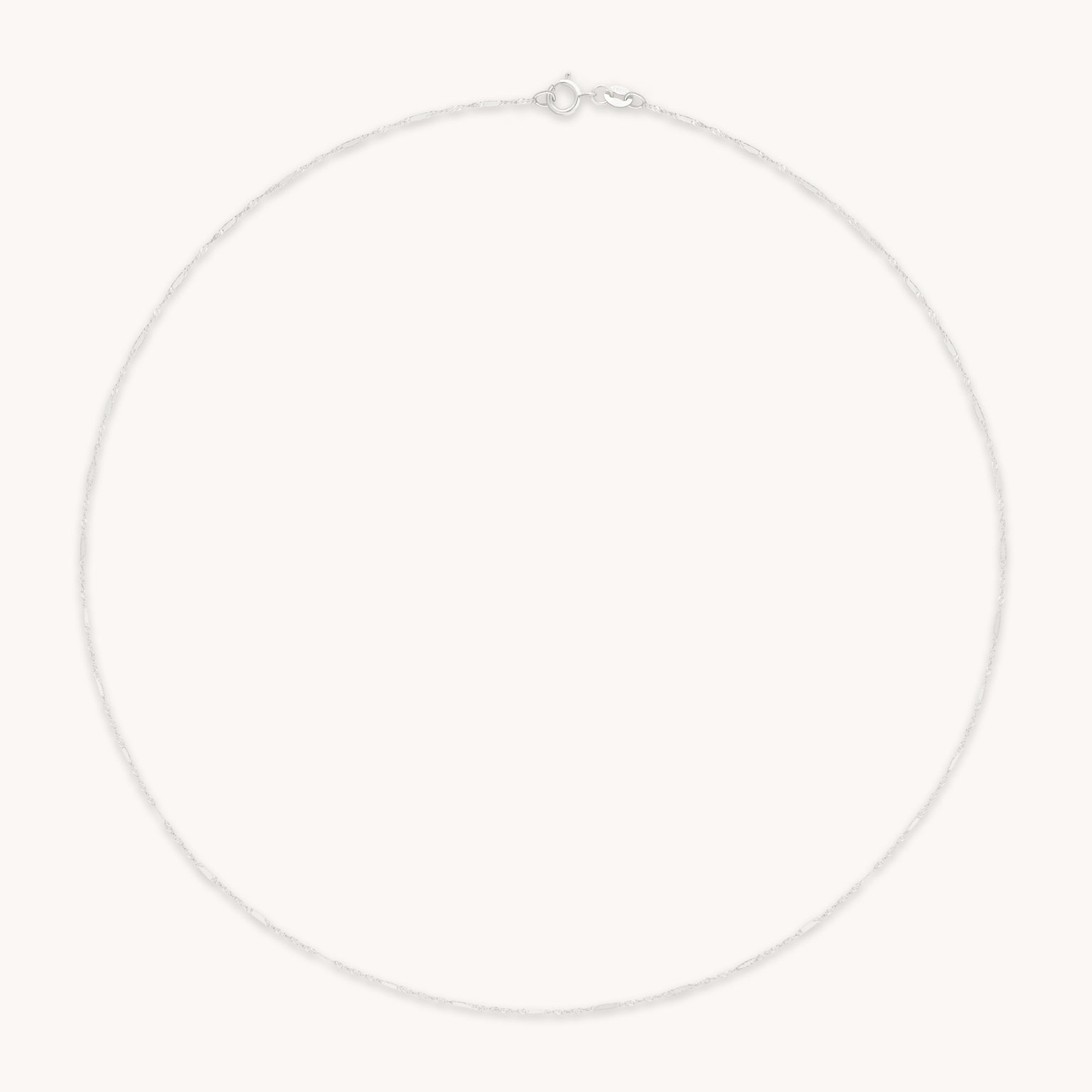 Astrid Chain Necklace in Solid White Gold