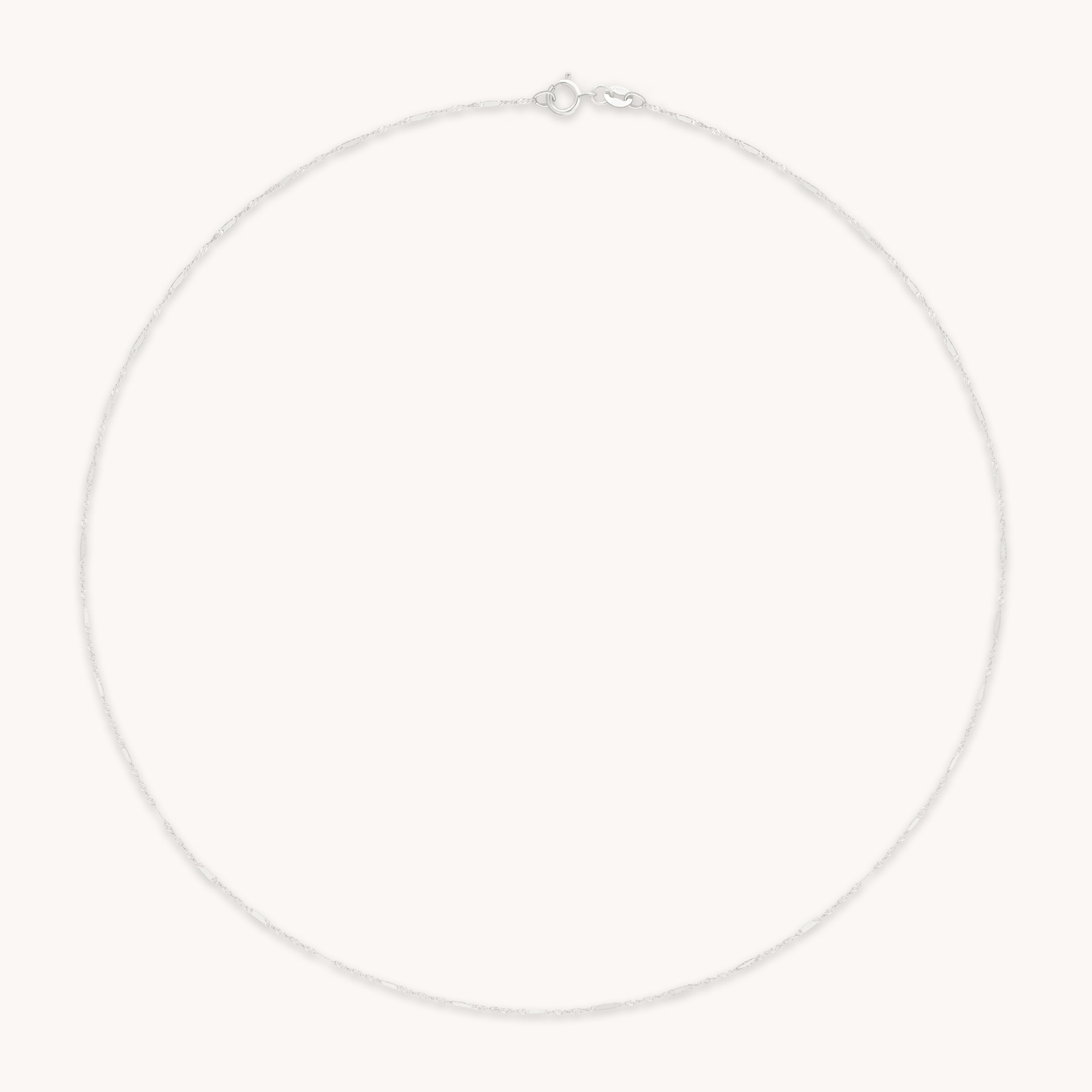 Astrid Chain Necklace in Solid White Gold