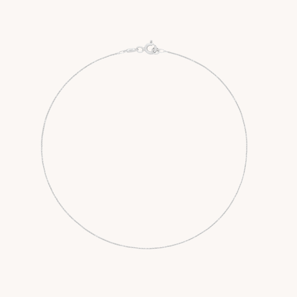 Shoreditch Chain Anklet in Solid White Gold