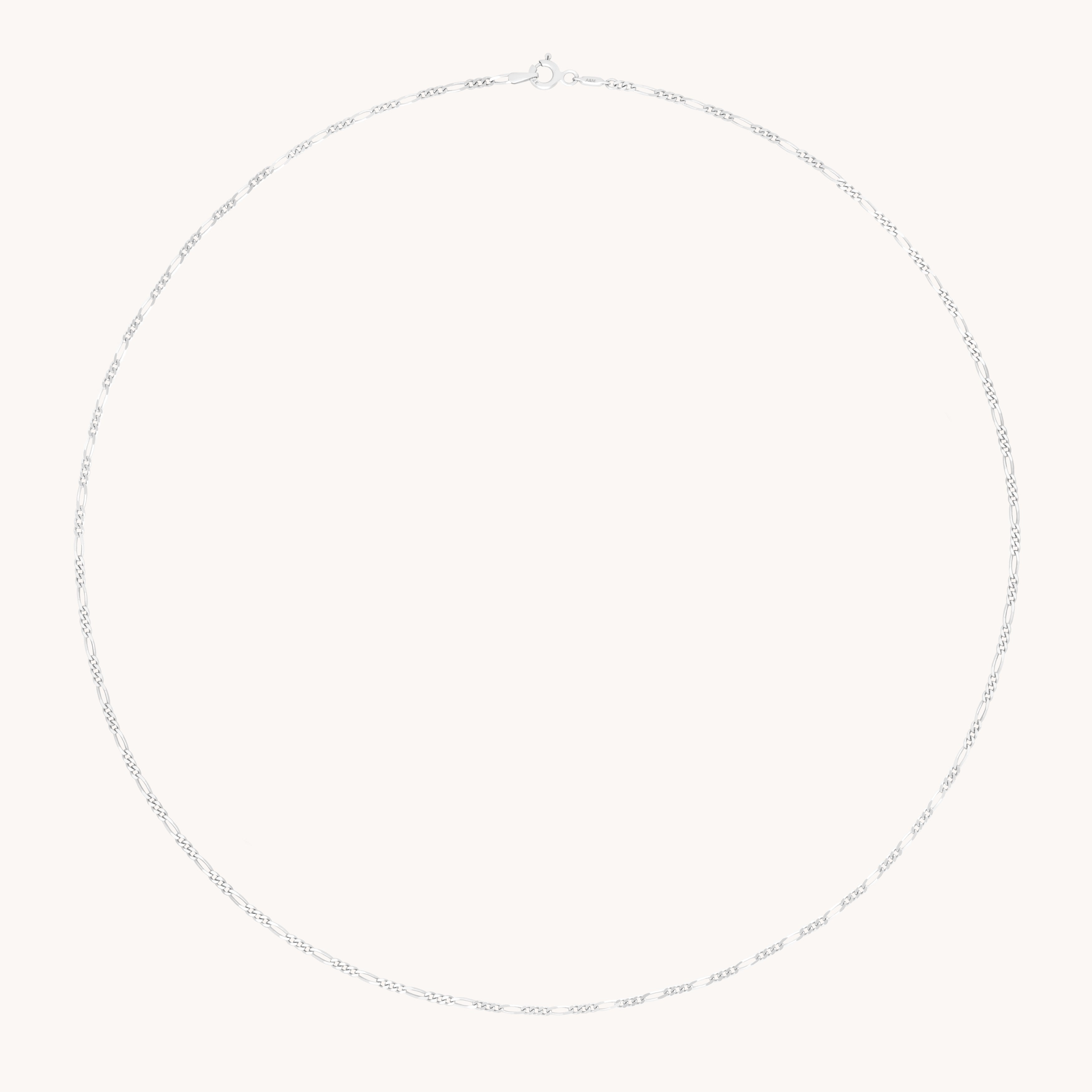 Soho Chain Necklace in Solid White Gold