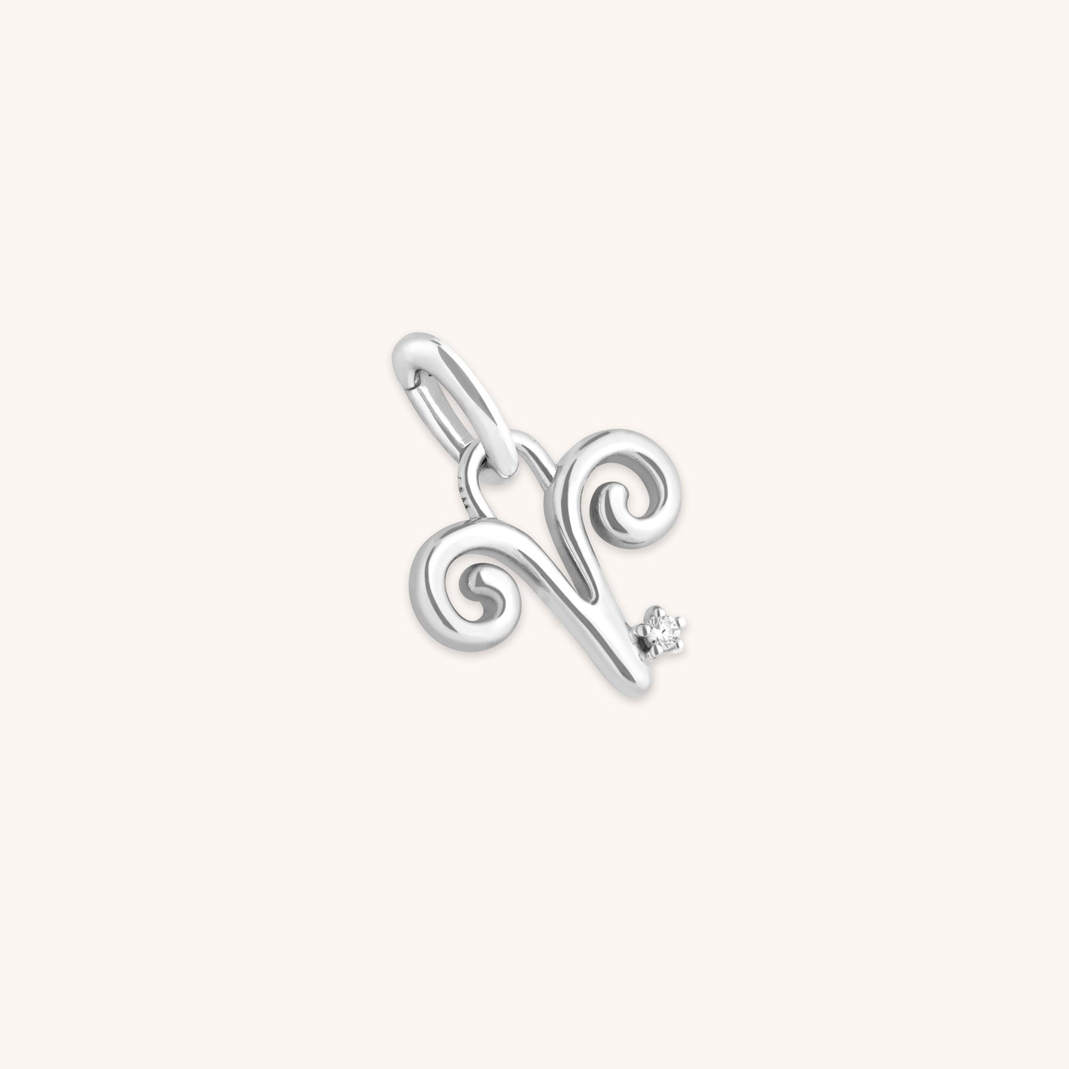Aries Zodiac Clip Charm in Silver