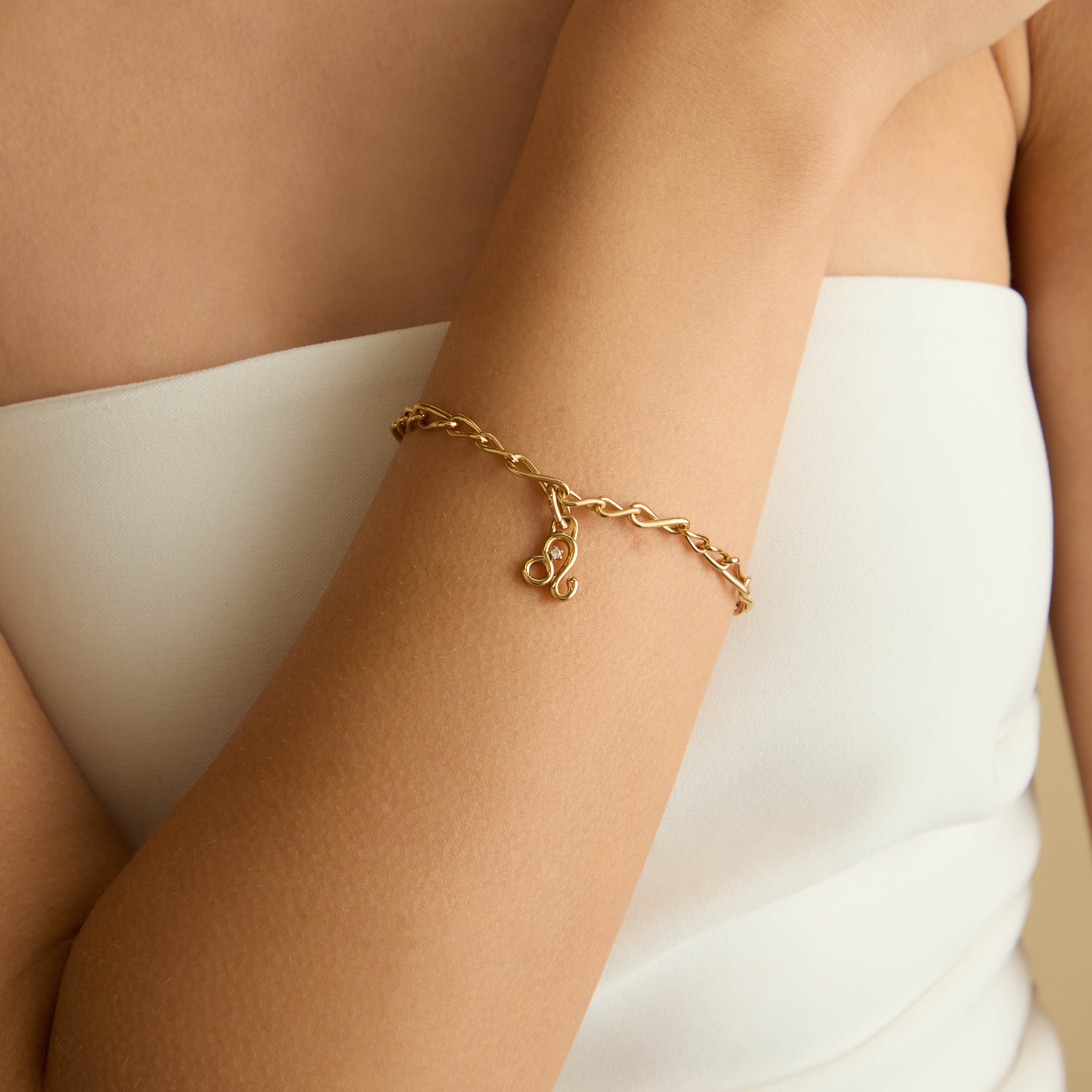 Leo Zodiac Clip Charm in Gold