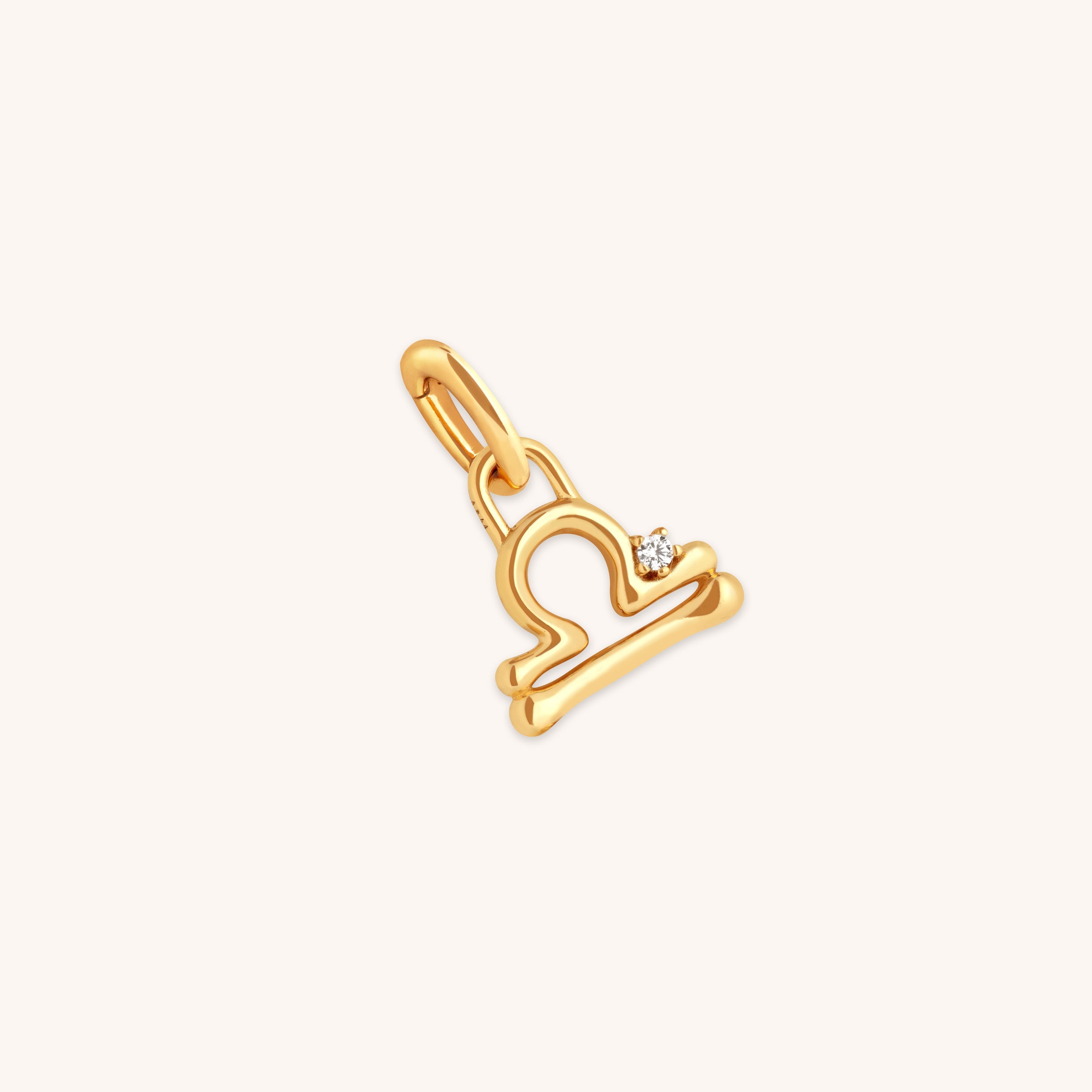 Libra Zodiac Clip Charm in Gold
