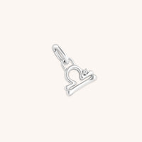 Libra Zodiac Clip Charm in Silver