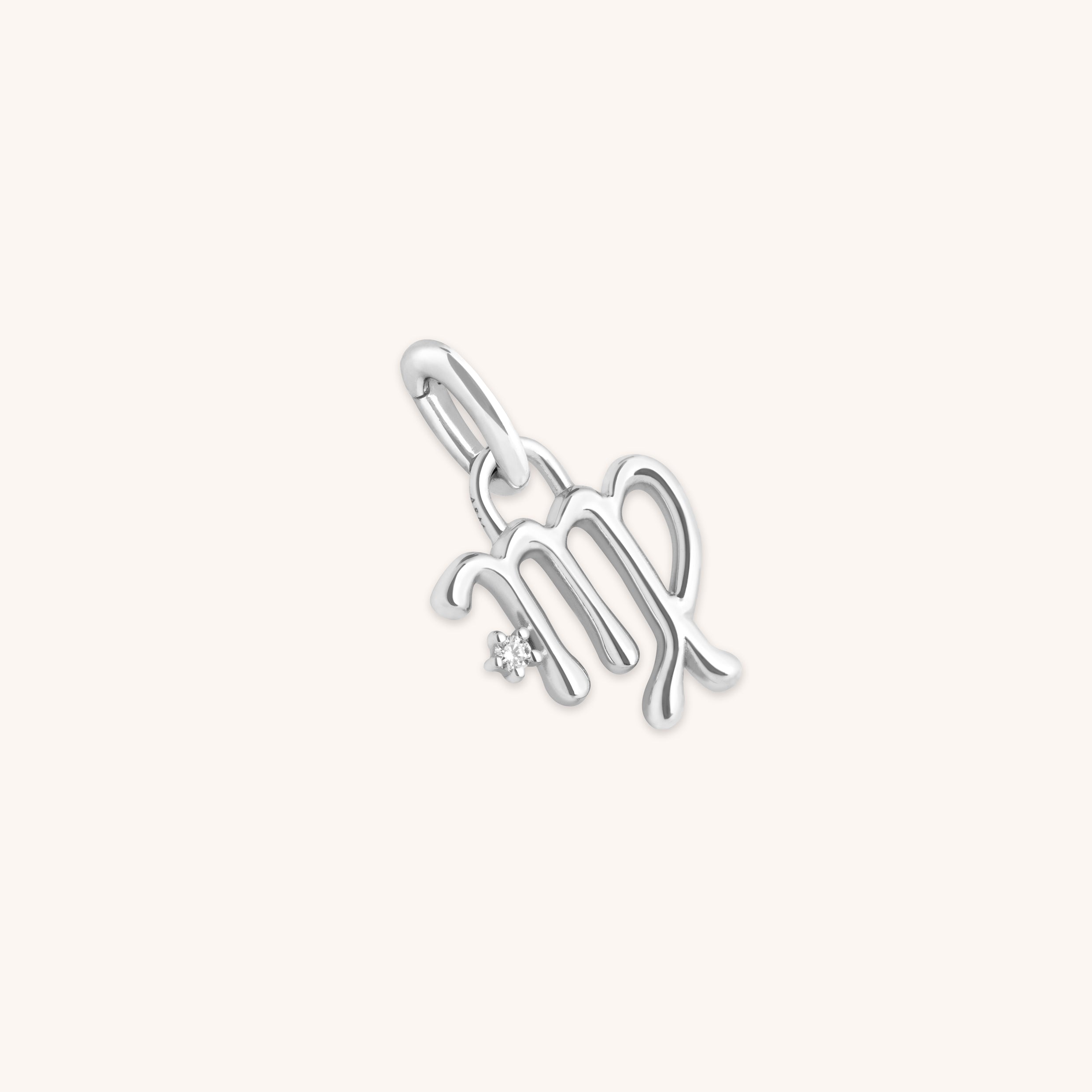 Hoop Charms - Virgo Zodiac Talisman Charm in Silver - Talisman Charm - Astrid & Miyu