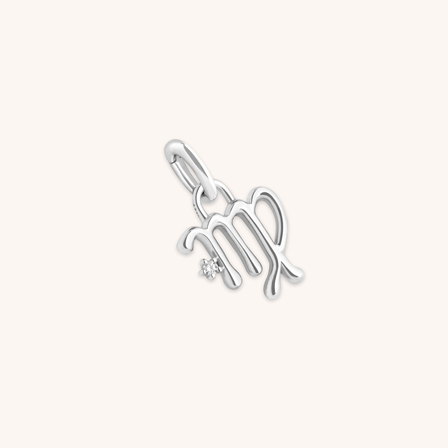Virgo Zodiac Clip Charm in Silver