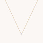 Diamond Solitaire Pendant Necklace in Solid Gold