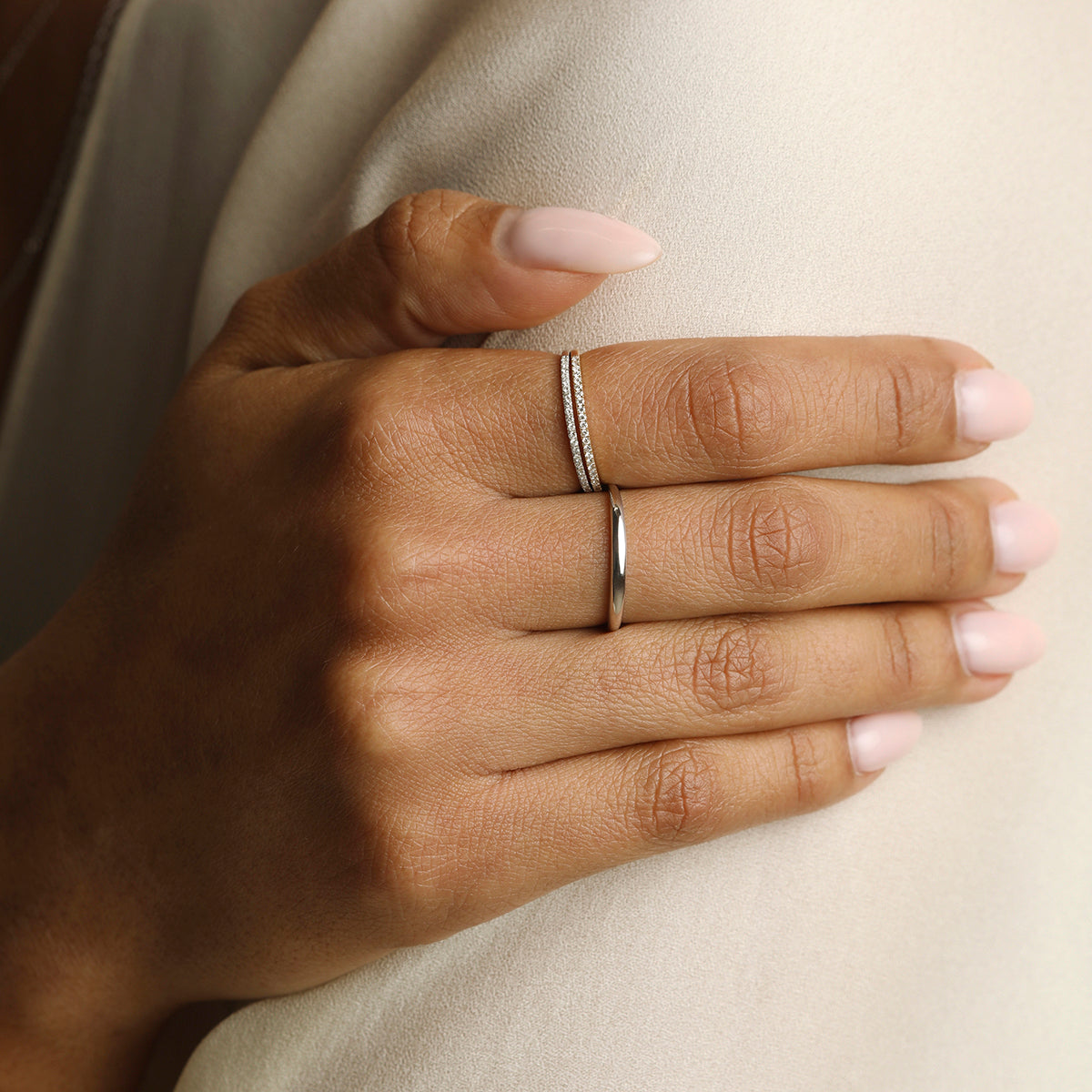 Diamond Eternity Ring in Solid White Gold