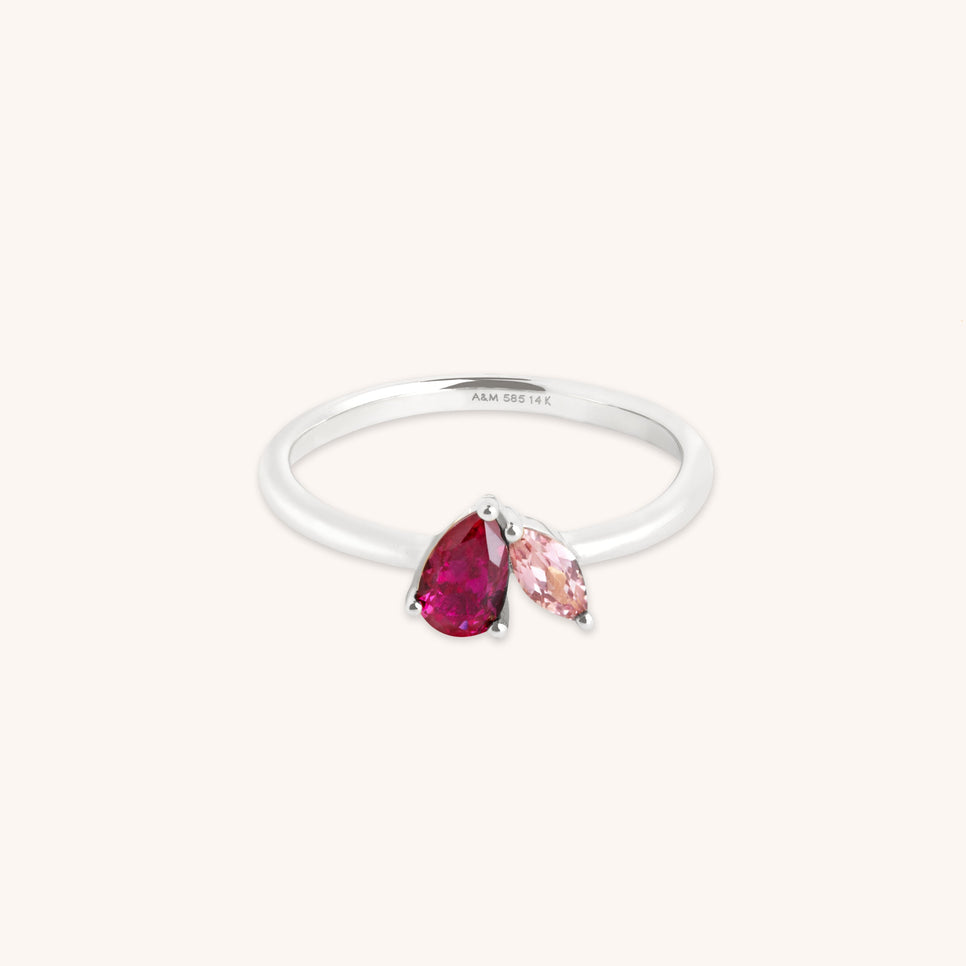 Astrid et Miyu Milestone Ring in Solid White Gold-Astrid & Miyu