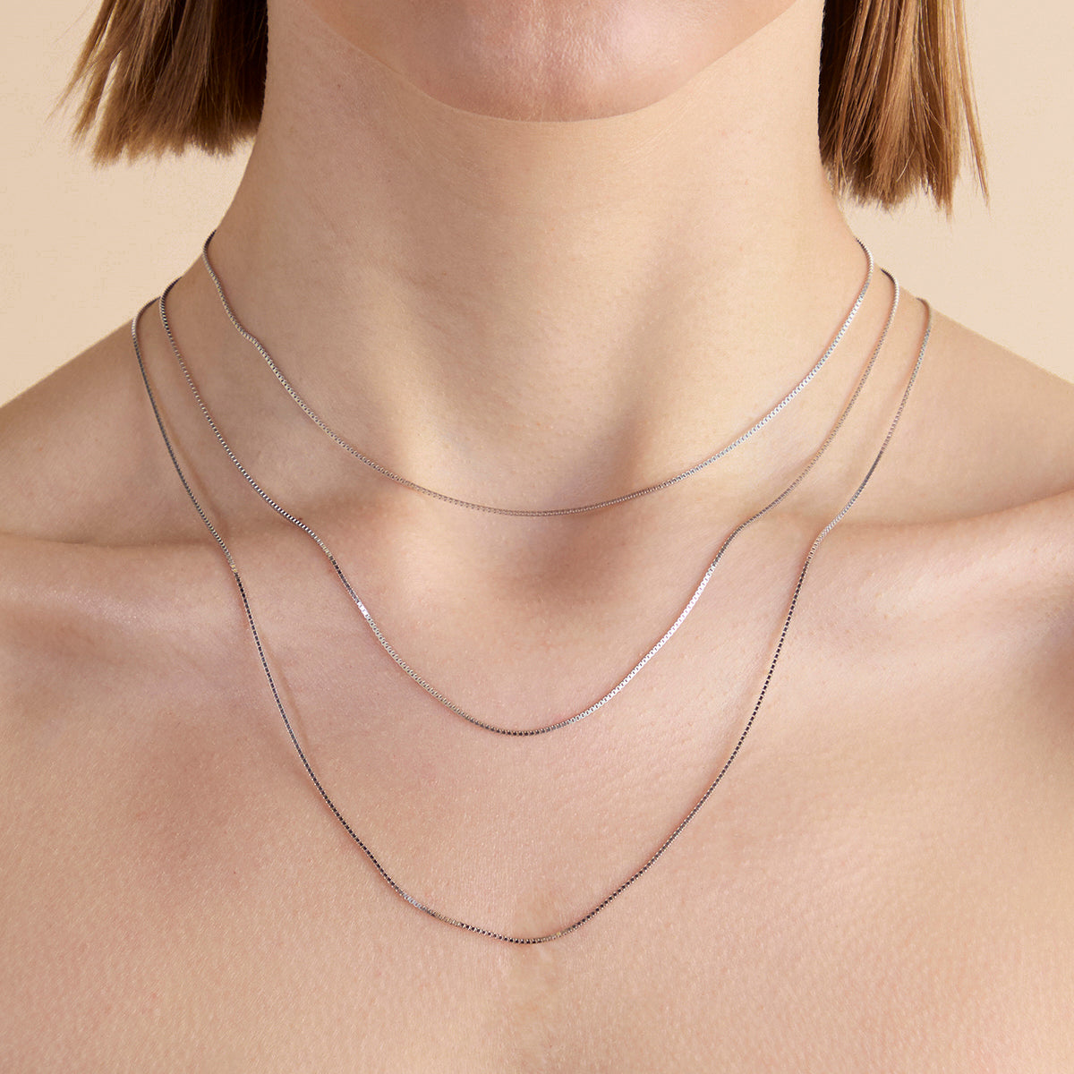 Essential Box Chain Necklace in Silver