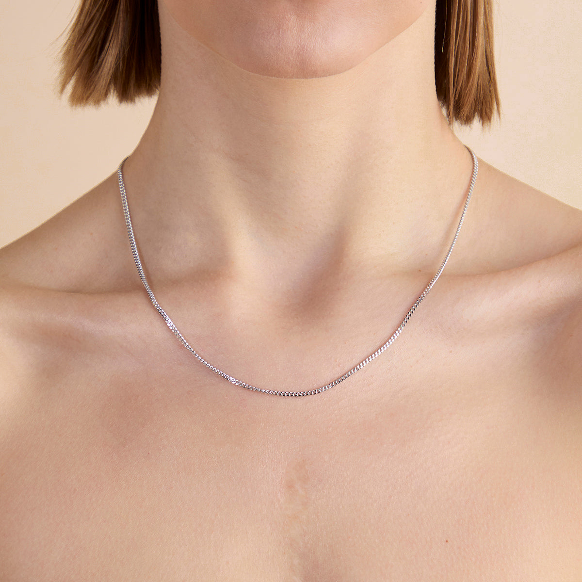 Essential Curb Chain Necklace in Silver