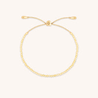 Citrine November Beaded Bracelet in Solid Gold