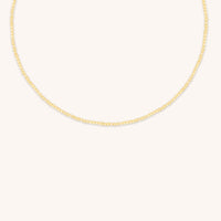 Citrine November Beaded Necklace in Solid Gold