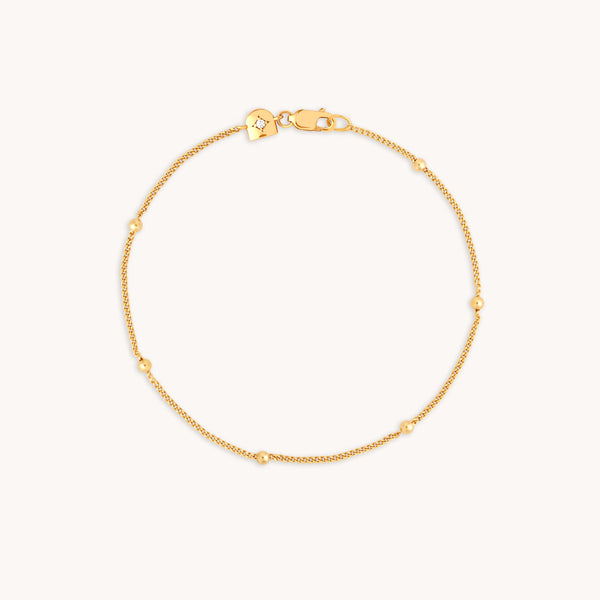 Essential Beaded Chain Bracelet in Gold