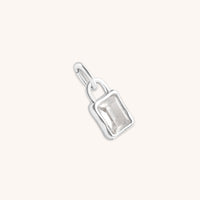 White Topaz April Clip Charm in Silver-Astrid & Miyu