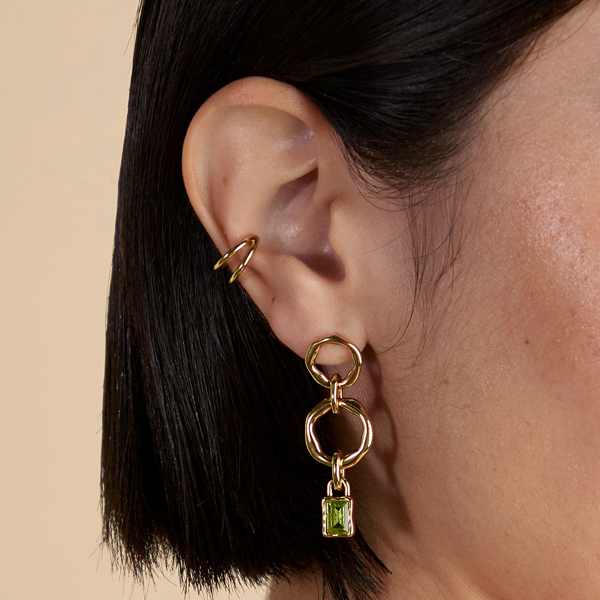 Olivine August Clip Charm in Gold-Astrid & Miyu