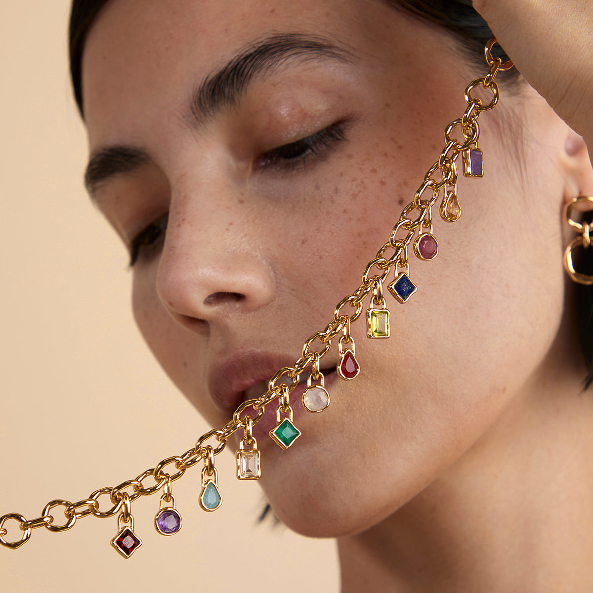 Olivine August Clip Charm in Gold-Astrid & Miyu