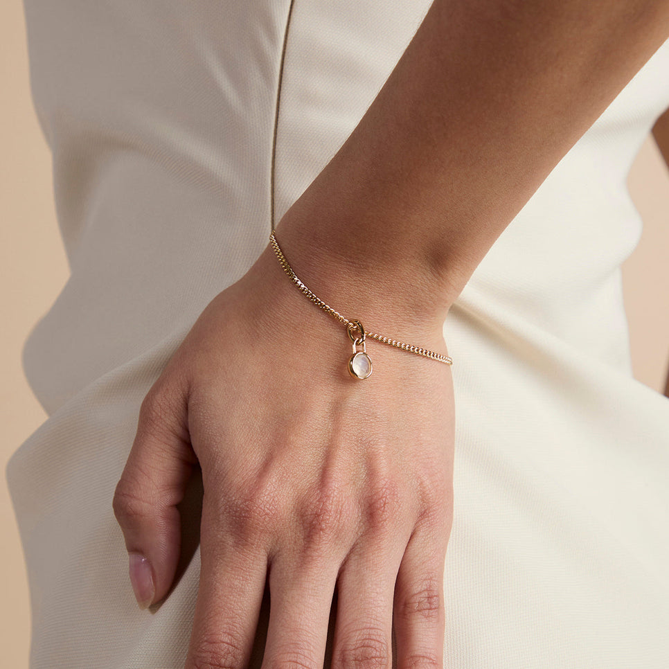 Moonstone June Clip Charm in Gold-Astrid & Miyu