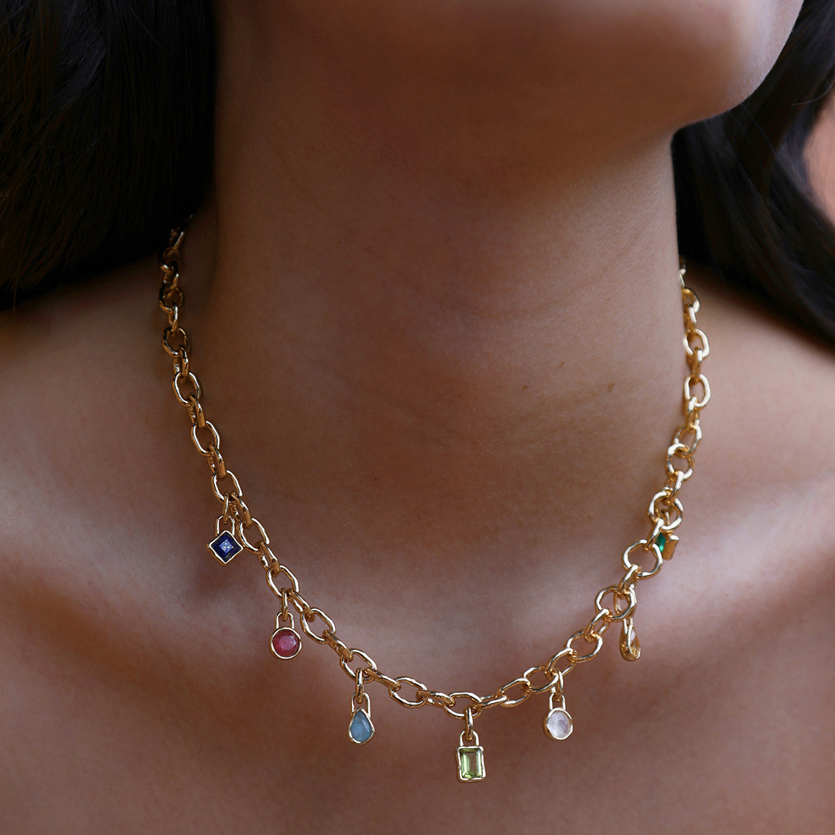 Tourmaline October Clip Charm in Gold-Astrid & Miyu