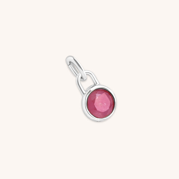 Tourmaline October Clip Charm in Silver-Astrid & Miyu
