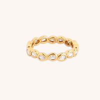 Pear Bezel Band Ring-Astrid & Miyu
