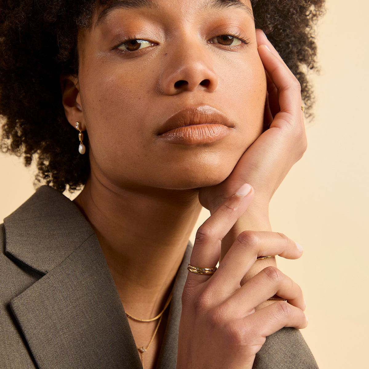 Molten Texture Opal Band Ring-Astrid & Miyu
