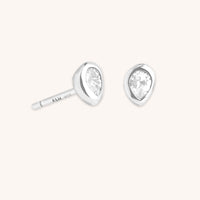 Pear Bezel Studs-Astrid & Miyu