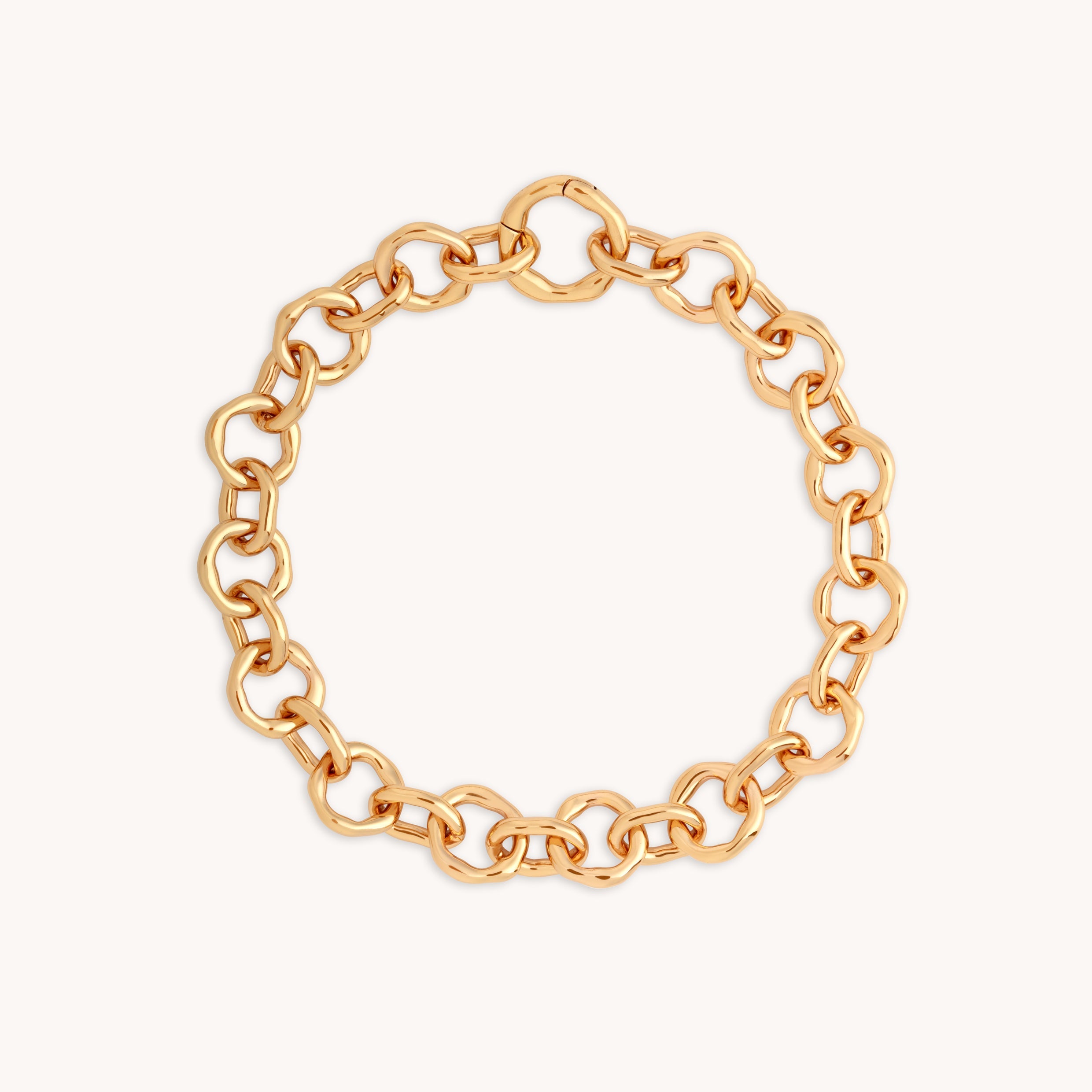 Molten Link Chain Bracelet in Gold