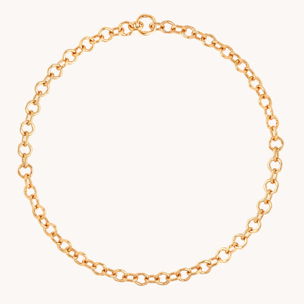 Molten Link Chain Necklace in Gold