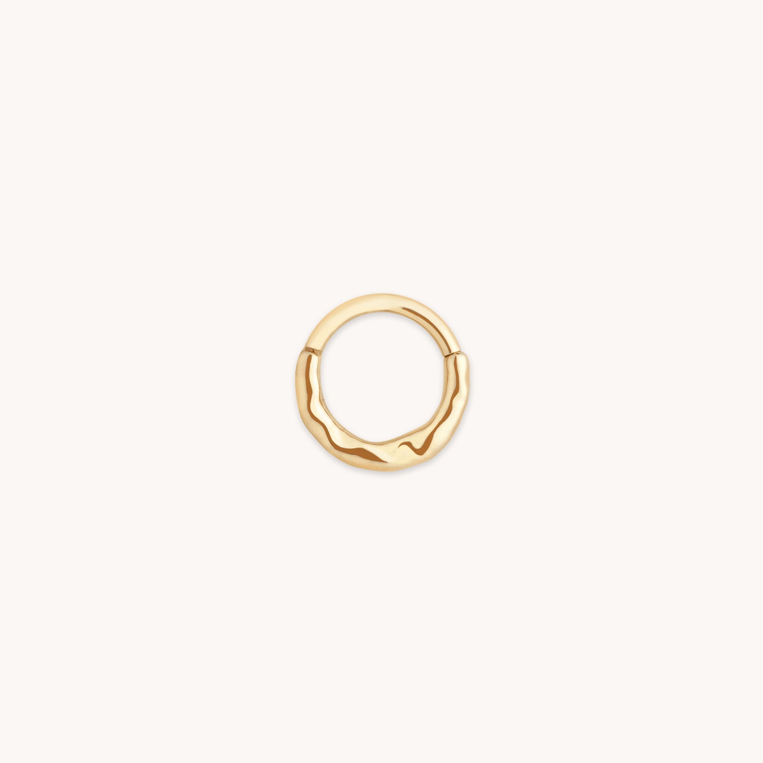 Molten Daith Ring in Solid Gold