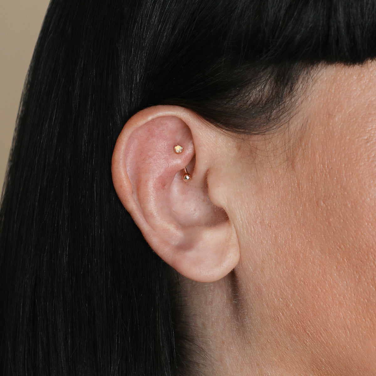 Molten Opal Rook Bar in Solid Gold