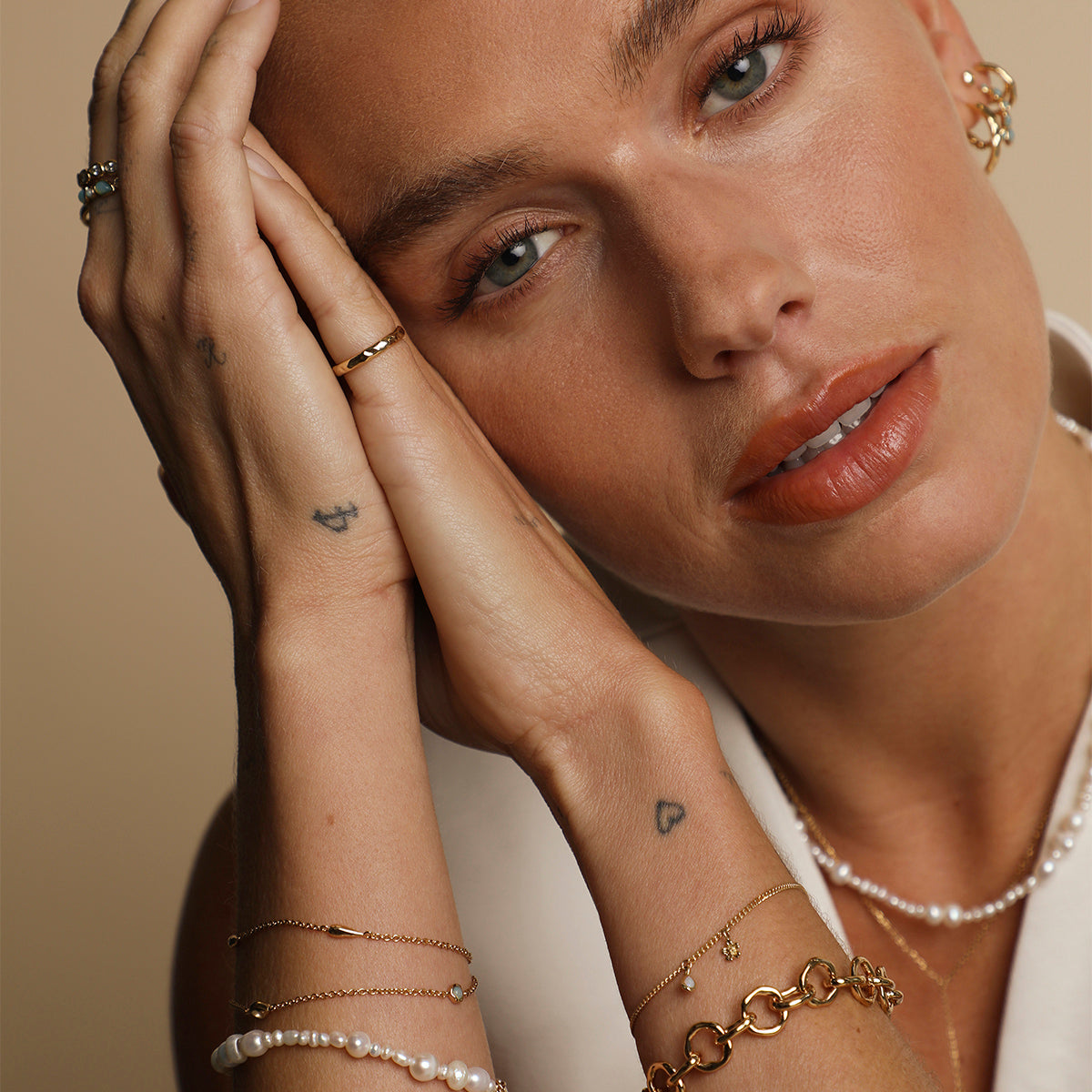 Molten Opal Pear 9k Gold