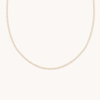 Tennis Chain Necklace in Gold