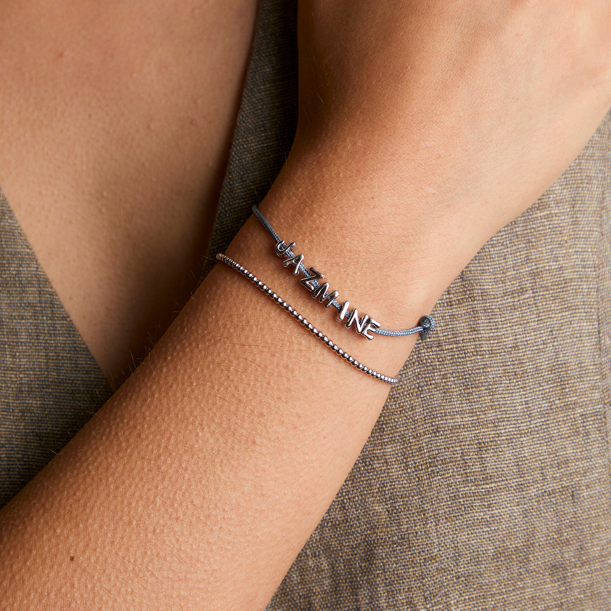 A Initial Click Charm in Solid White Gold-Astrid & Miyu