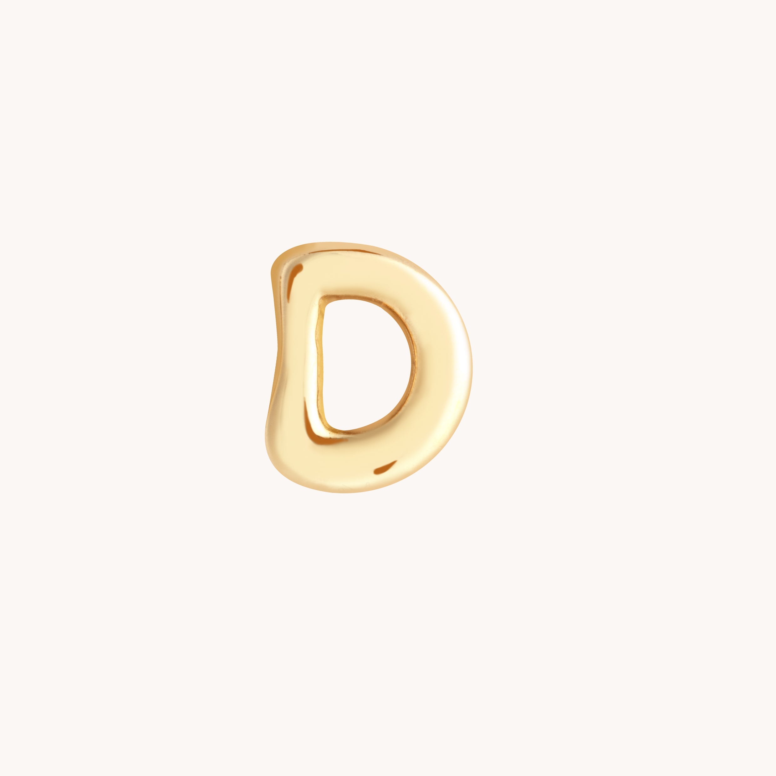 D Initial Click Charm in Solid Gold-Astrid & Miyu