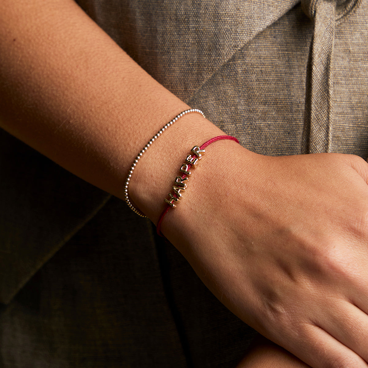 E Initial Click Charm in Solid Gold-Astrid & Miyu