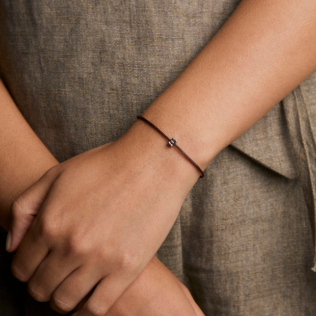 E Initial Click Charm in Solid White Gold-Astrid & Miyu