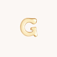 G Initial Click Charm in Solid Gold