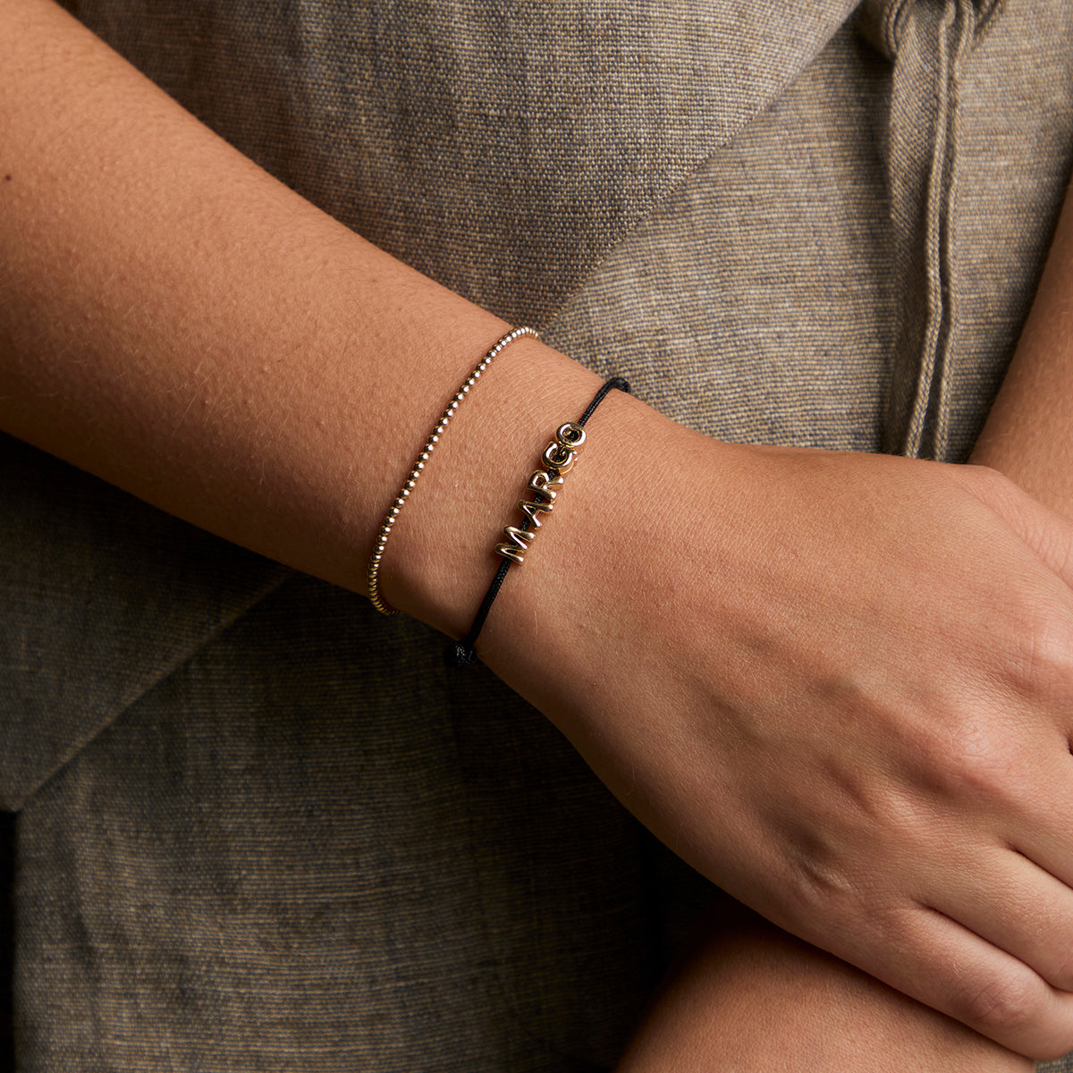 G Initial Click Charm in Solid Gold-Astrid & Miyu