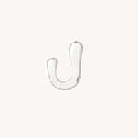 J Initial Click Charm in Solid White Gold-Astrid & Miyu