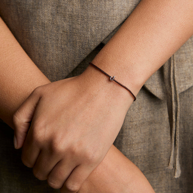 J Initial Click Charm in Solid White Gold-Astrid & Miyu