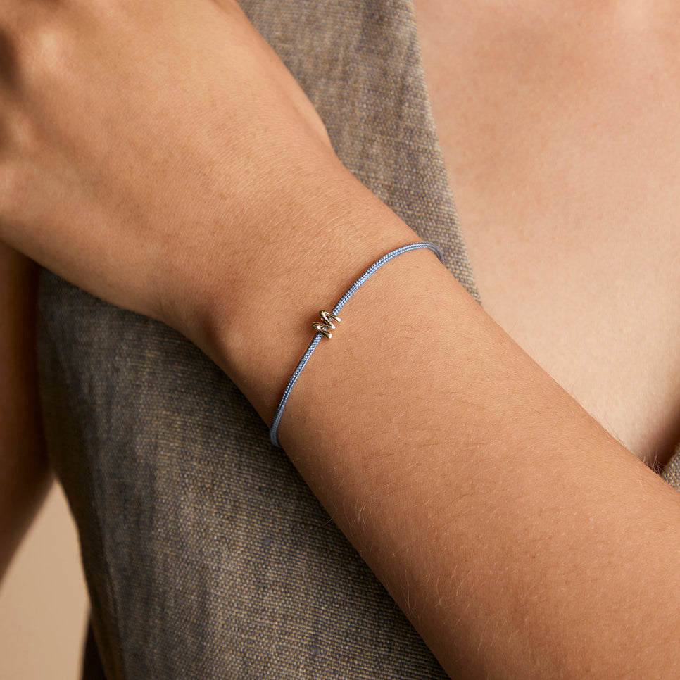 M Initial Click Charm in Solid Gold-Astrid & Miyu